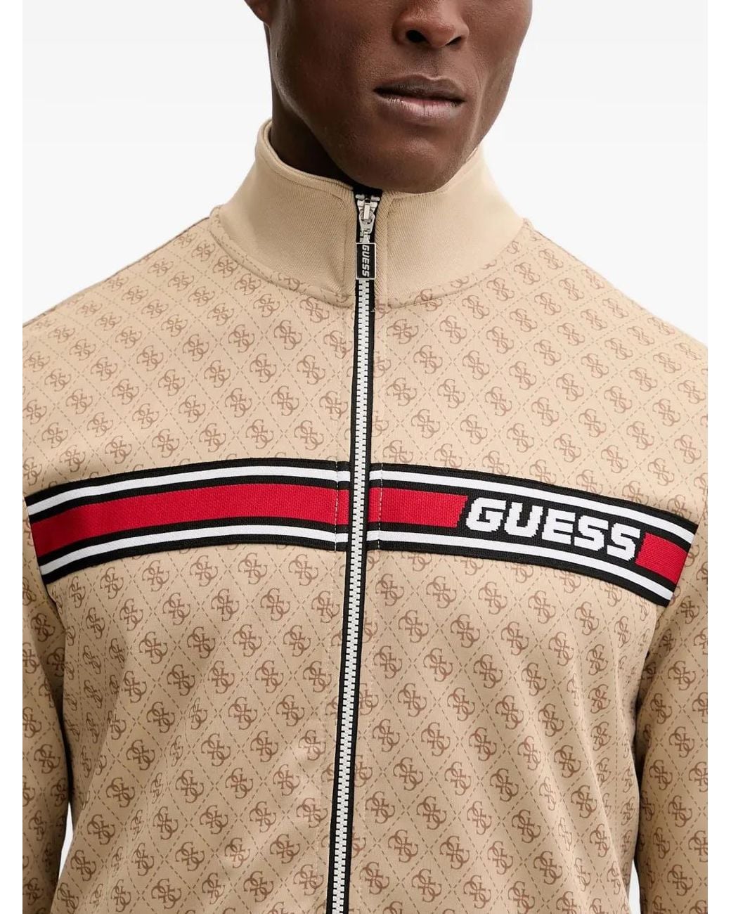 Guess Natural Cotton Blend Full-Zip Sweatshirt for men