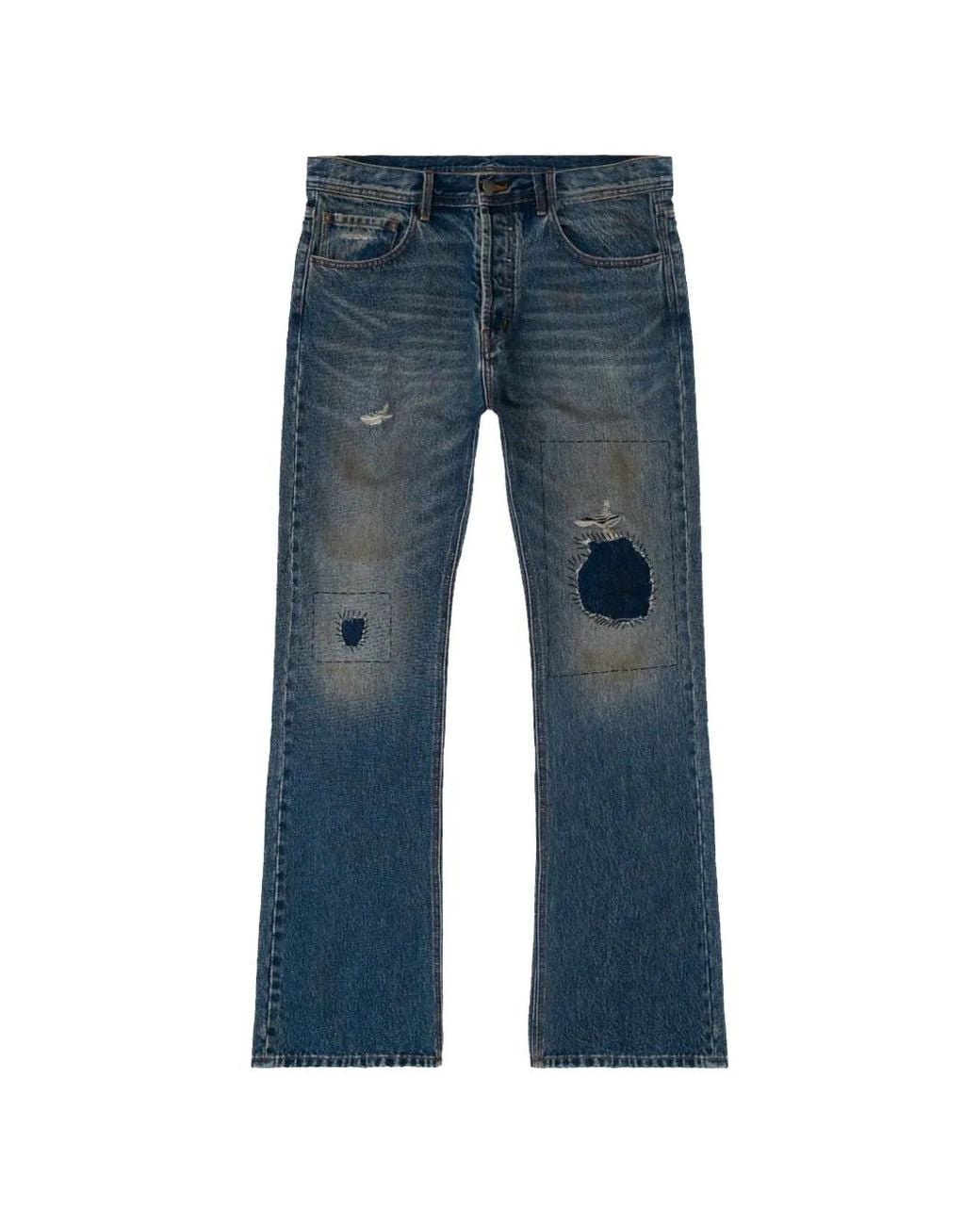 Bravest Studios Blue Jean À Design Patchwork for men
