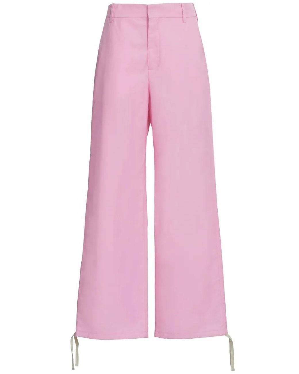 Marni Pink Pants With Embroidered Logo