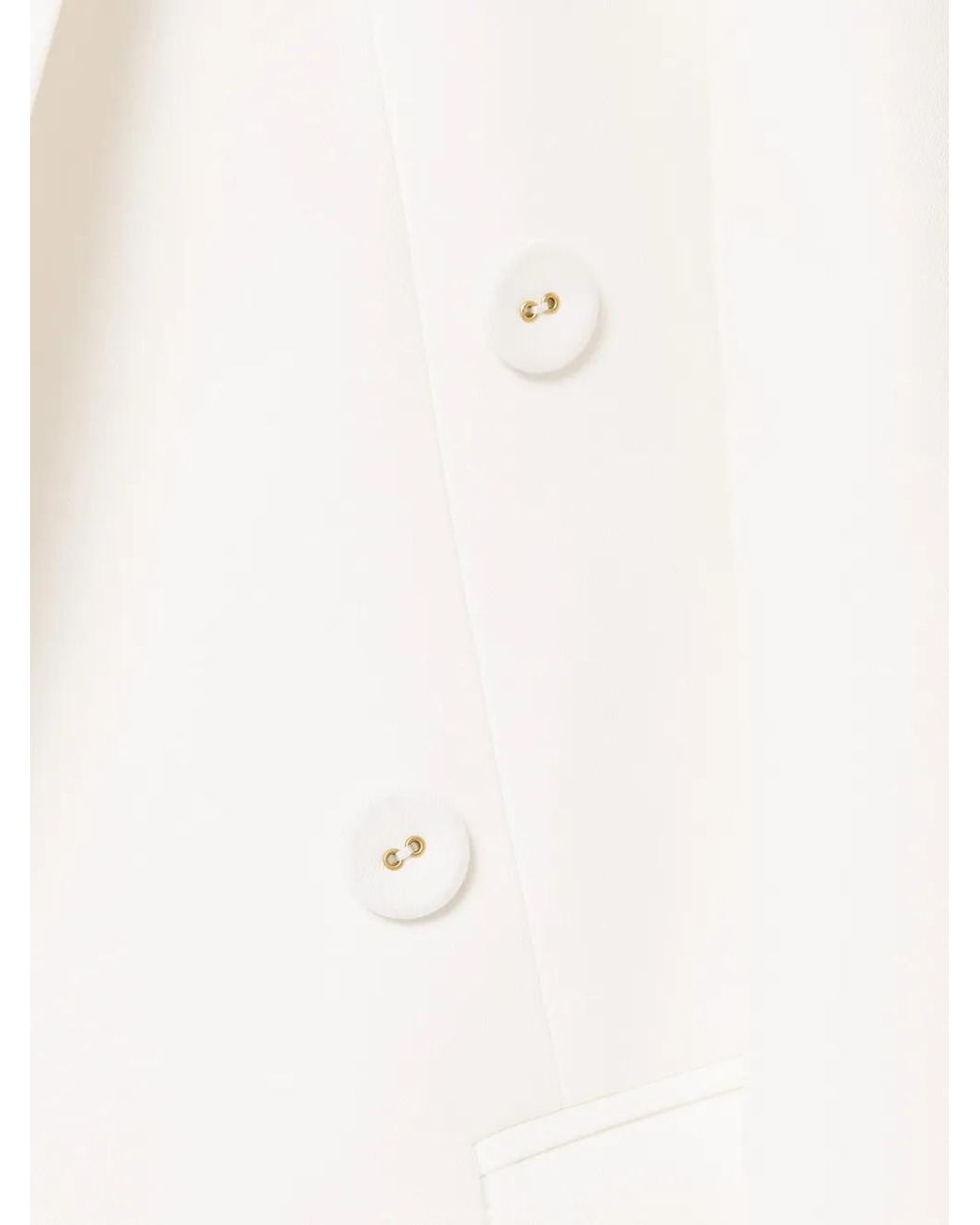 Nissa White Double-Breasted Blazer