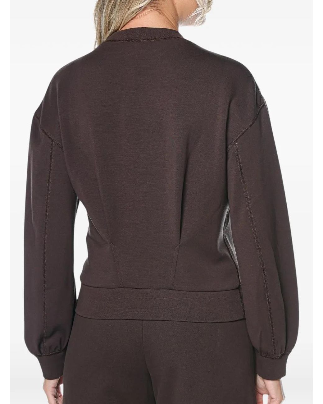 ARMANI EXCHANGE Gray Sequinned-Logo V-Stitch Sweatshirt