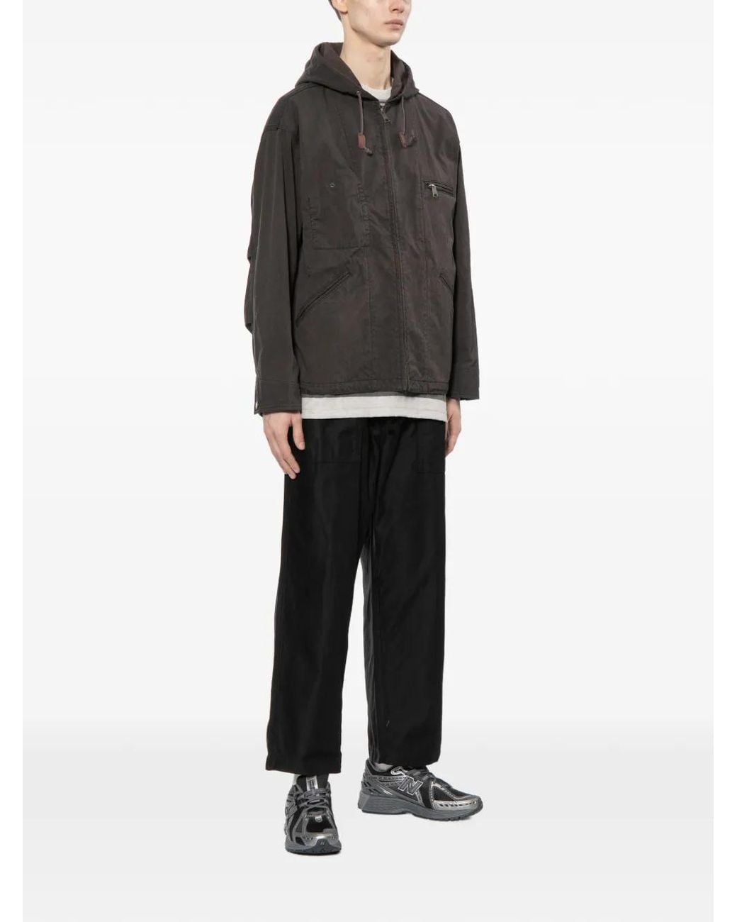 Comme des Garçons Black Washed Hooded Jacket for men