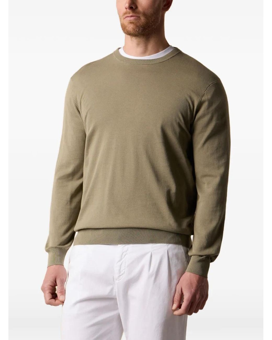 Brooks Brothers Green Crew-Neck Sweater for men