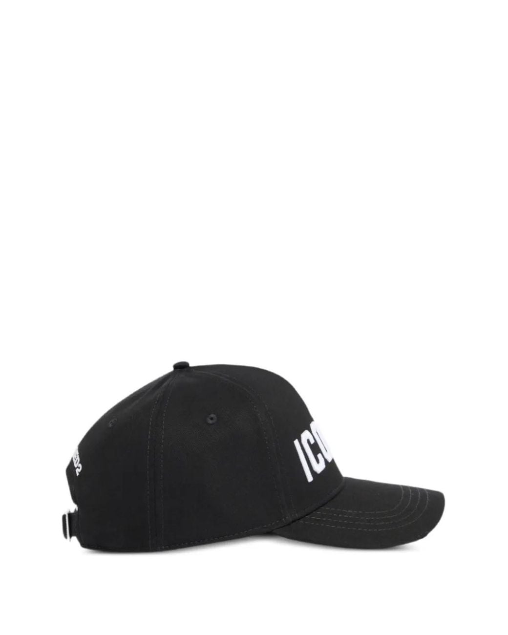 DSquared² Black Iconique Baseball Cap for men