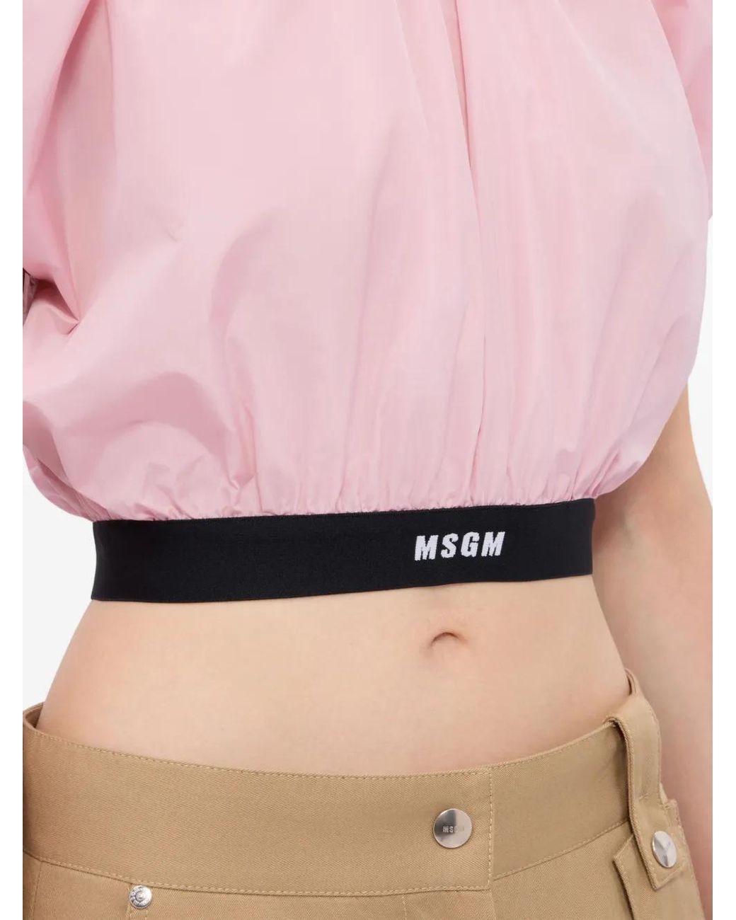 MSGM Pink Polyester Top