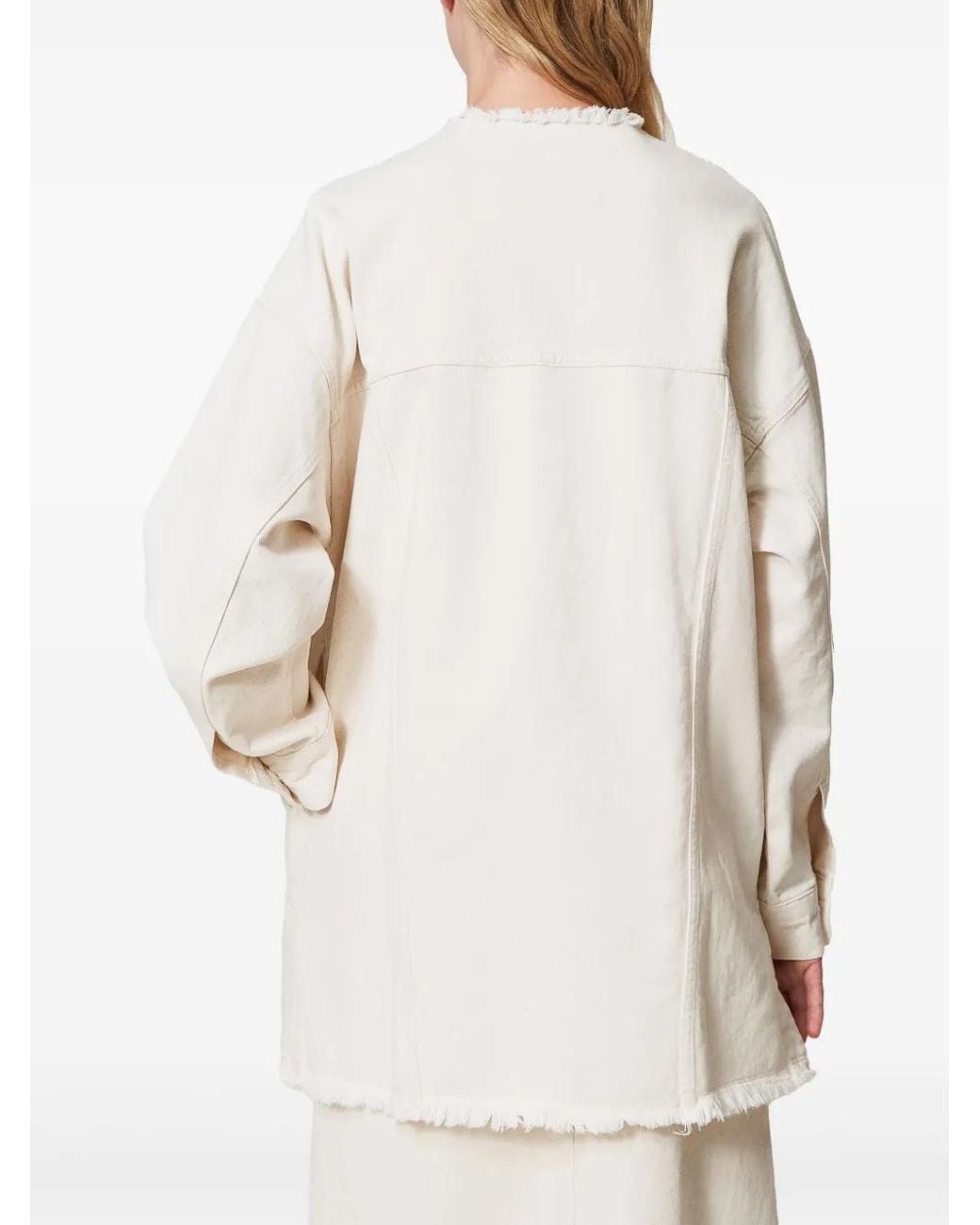 Twinset White Organic-Cotton Jacket