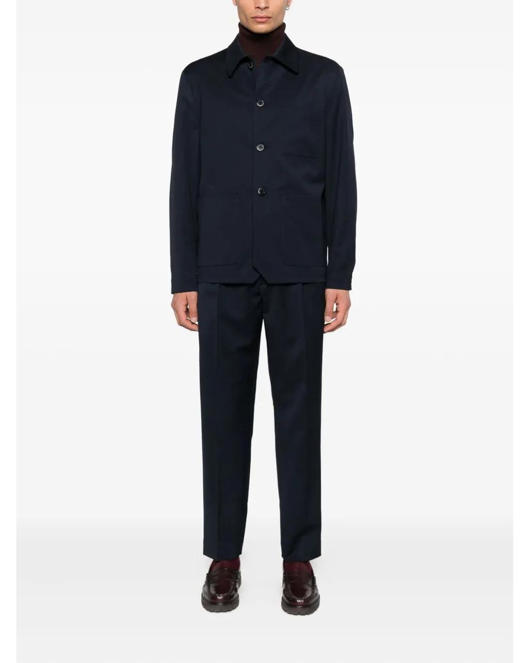Barena Black Button-Fastening Patch-Pocket Jacket for men
