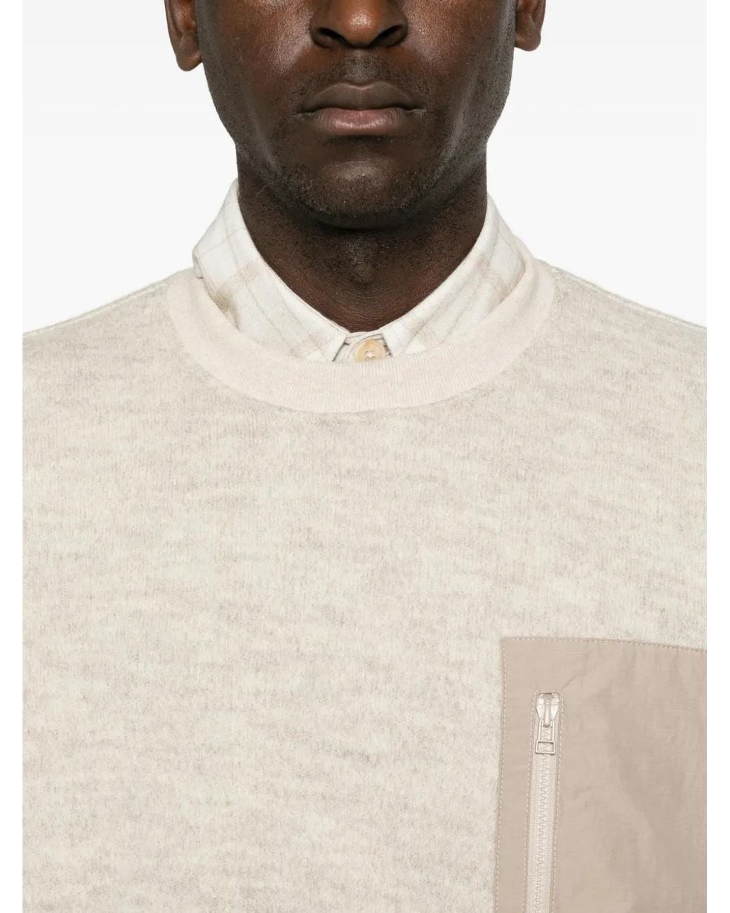 A Kind Of Guise Natural Egoa Zip-Pocket Sweater for men