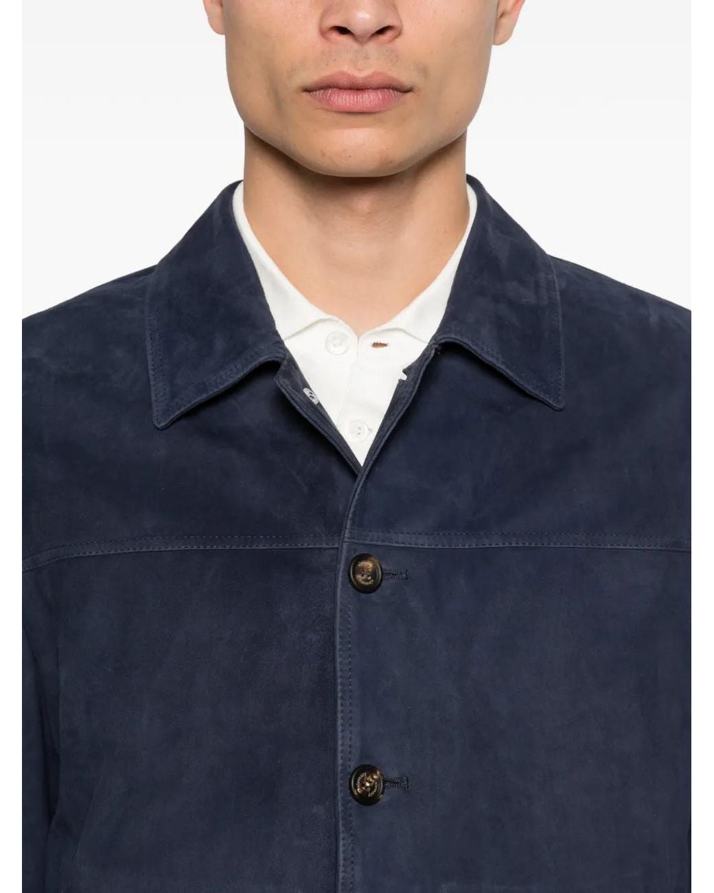 Eleventy Blue Buttoned Jacket for men