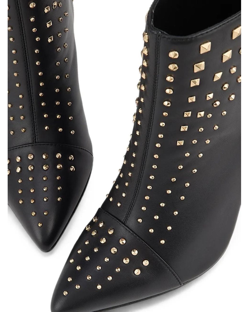 Kat Maconie Black Samara Stud-Embellished Leather Ankle Boots
