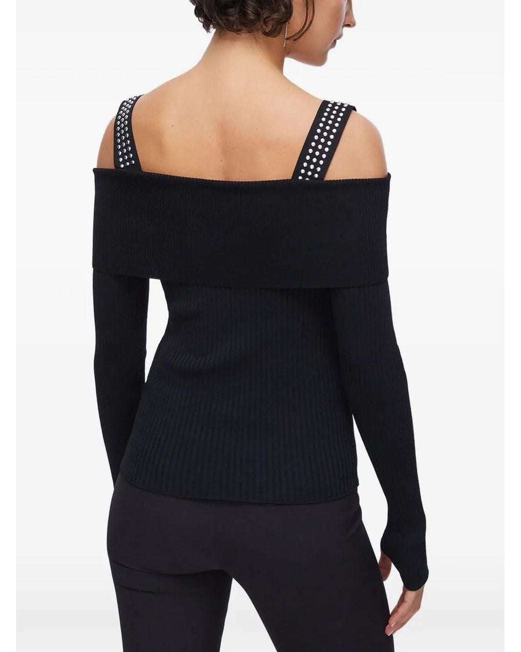 Liu Jo Black Sweater With Thumbhole Sleeves
