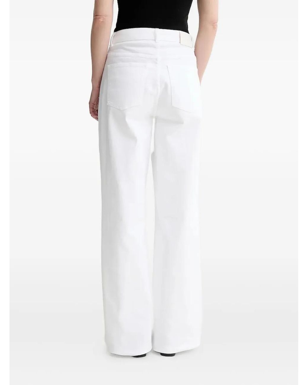 Gestuz White Logo-Patch Jeans