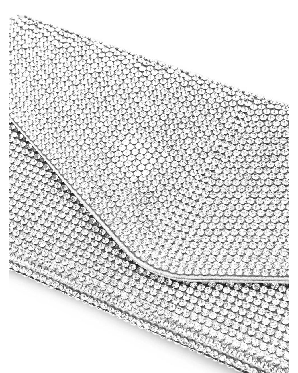 Judith Leiber Gray Crystal Envelope Embellished Clutch Bag