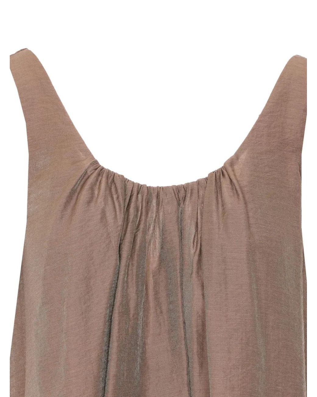 Elle Brown Draped-Detail Top