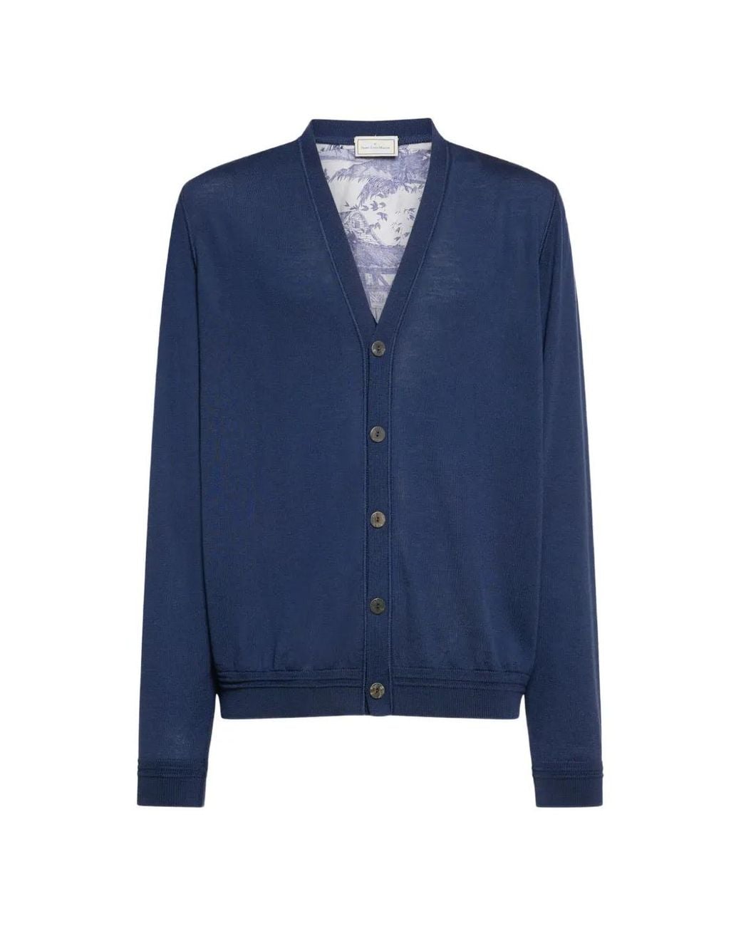 Pierre Louis Mascia Blue Cardigan Imprimé À Col V