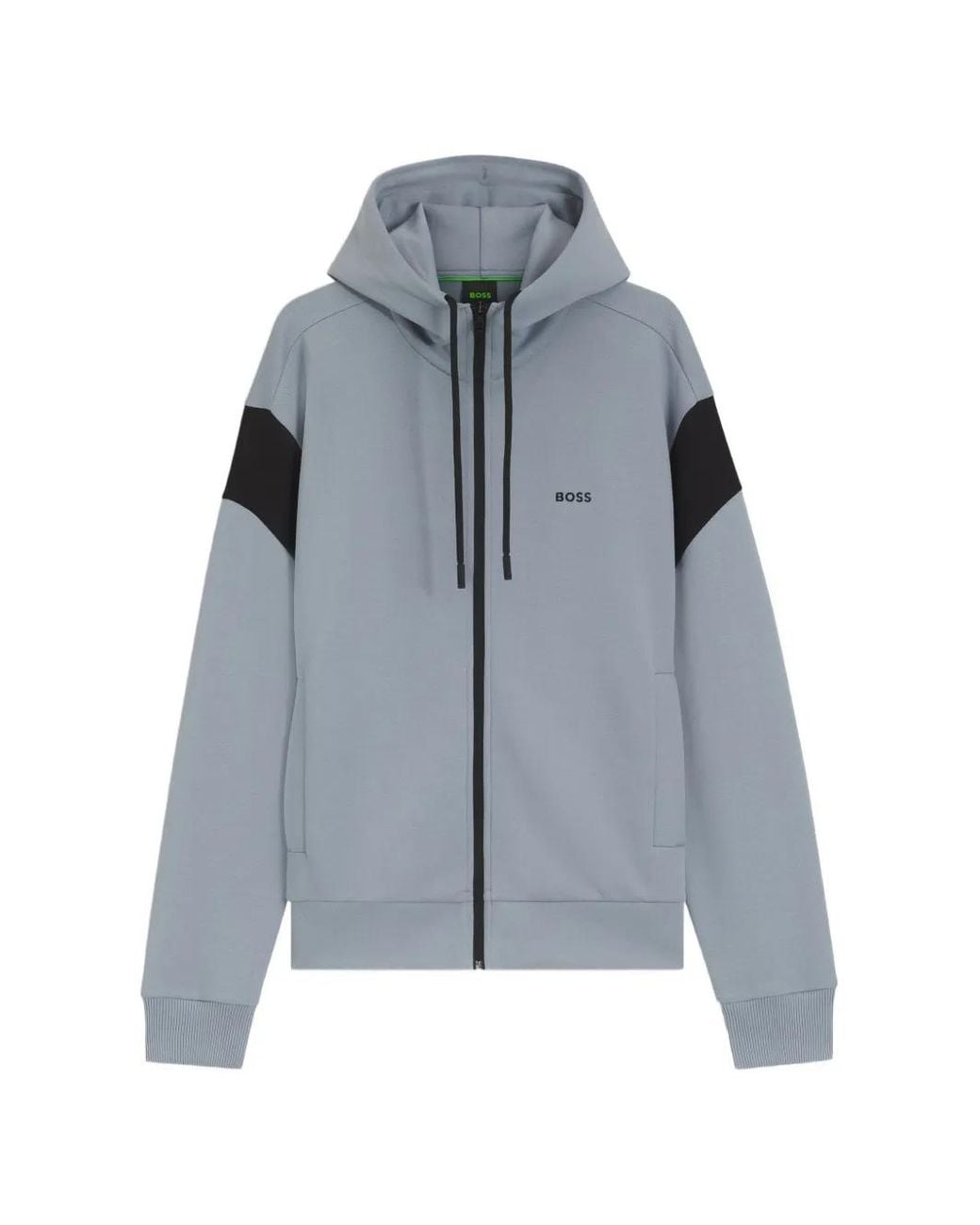 Boss Blue Regular-Fit Zip-Up Hoodie for men