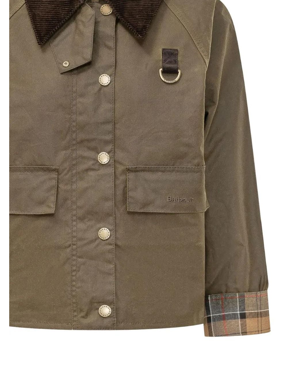 Barbour Green Spey Waxed-Cotton Jacket