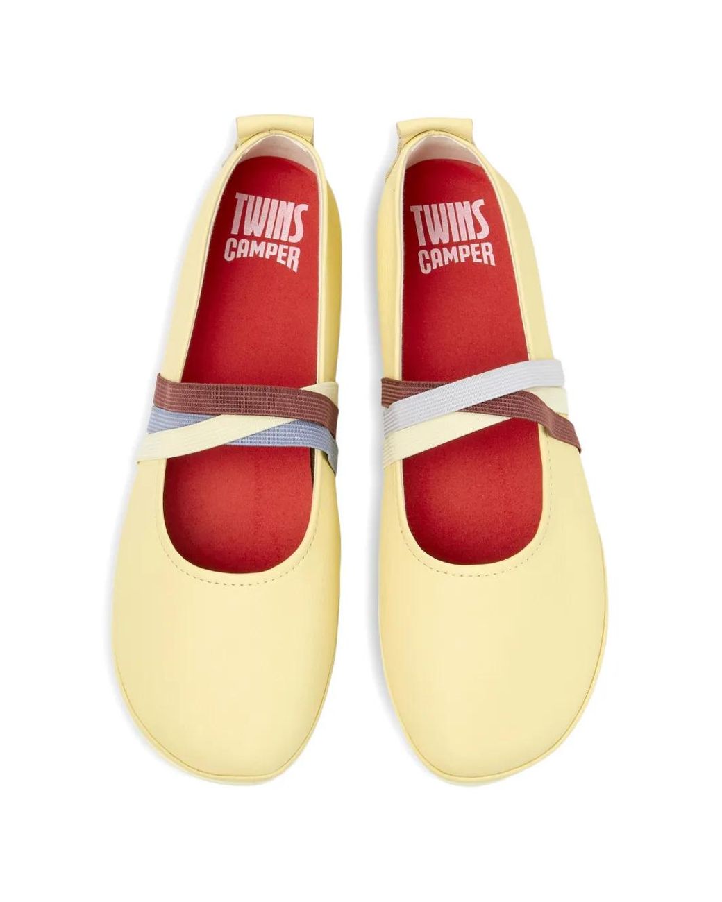 Camper Metallic Twins Elasticated-Strap Ballet Flats