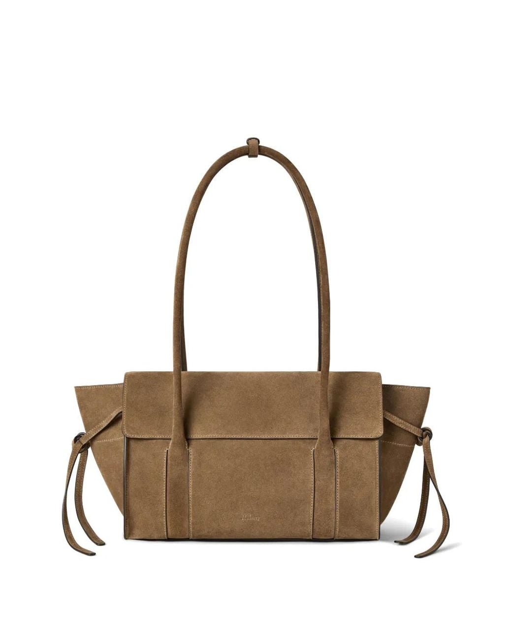 Mulberry Metallic Small Soft Bayswater Suede Shoulder Bag