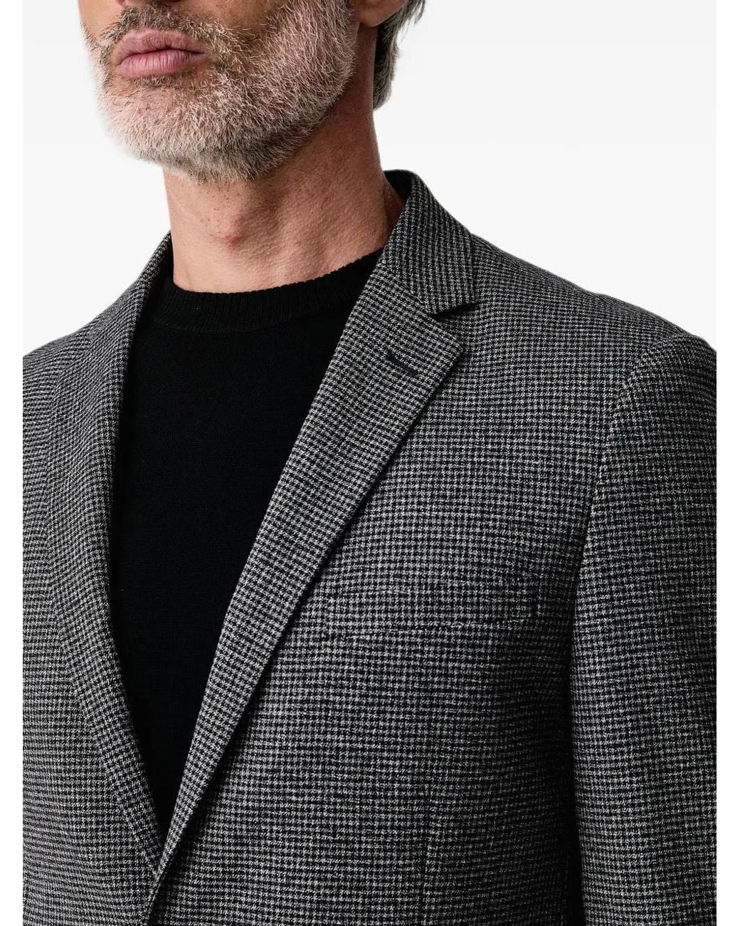 Lindbergh Gray Houndstooth-Pattern Blazer for men