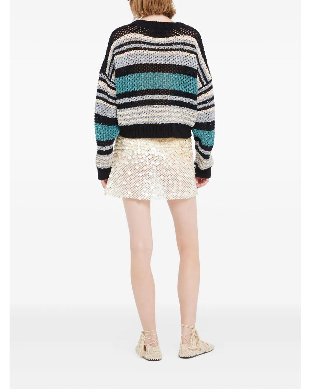 Alanui Green Ocean Stripes Pullover
