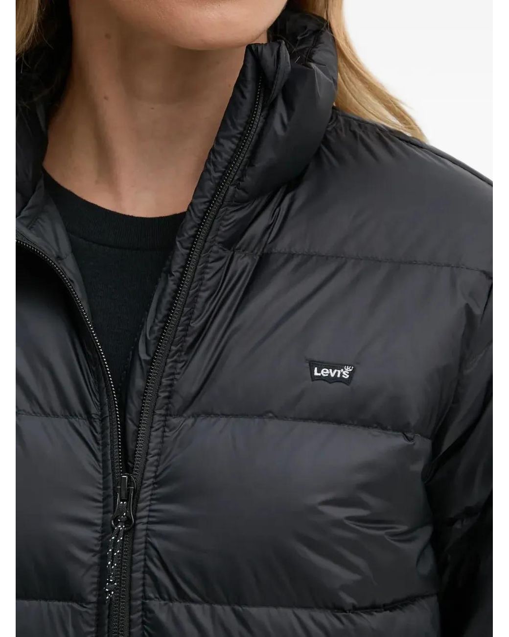 Levi's Black Polly Packable Steppjacke Mit Logo-Patch