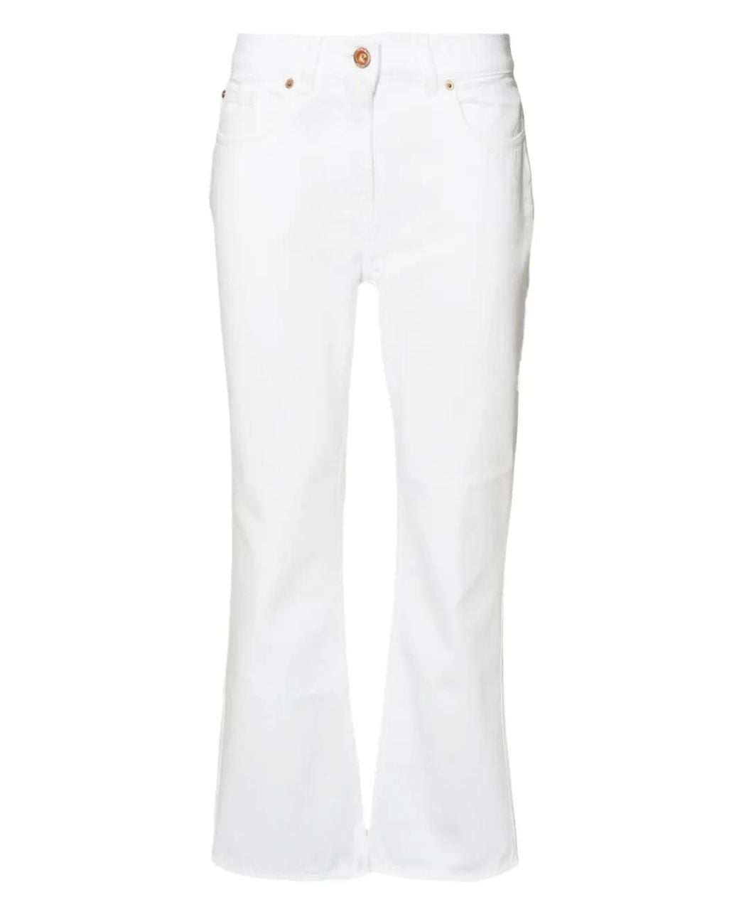 Aspesi White Flared Trousers