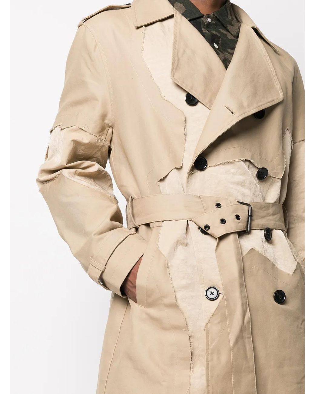 Mostly Heard Rarely Seen Natural Two-Tone Double-Breasted Coat for men