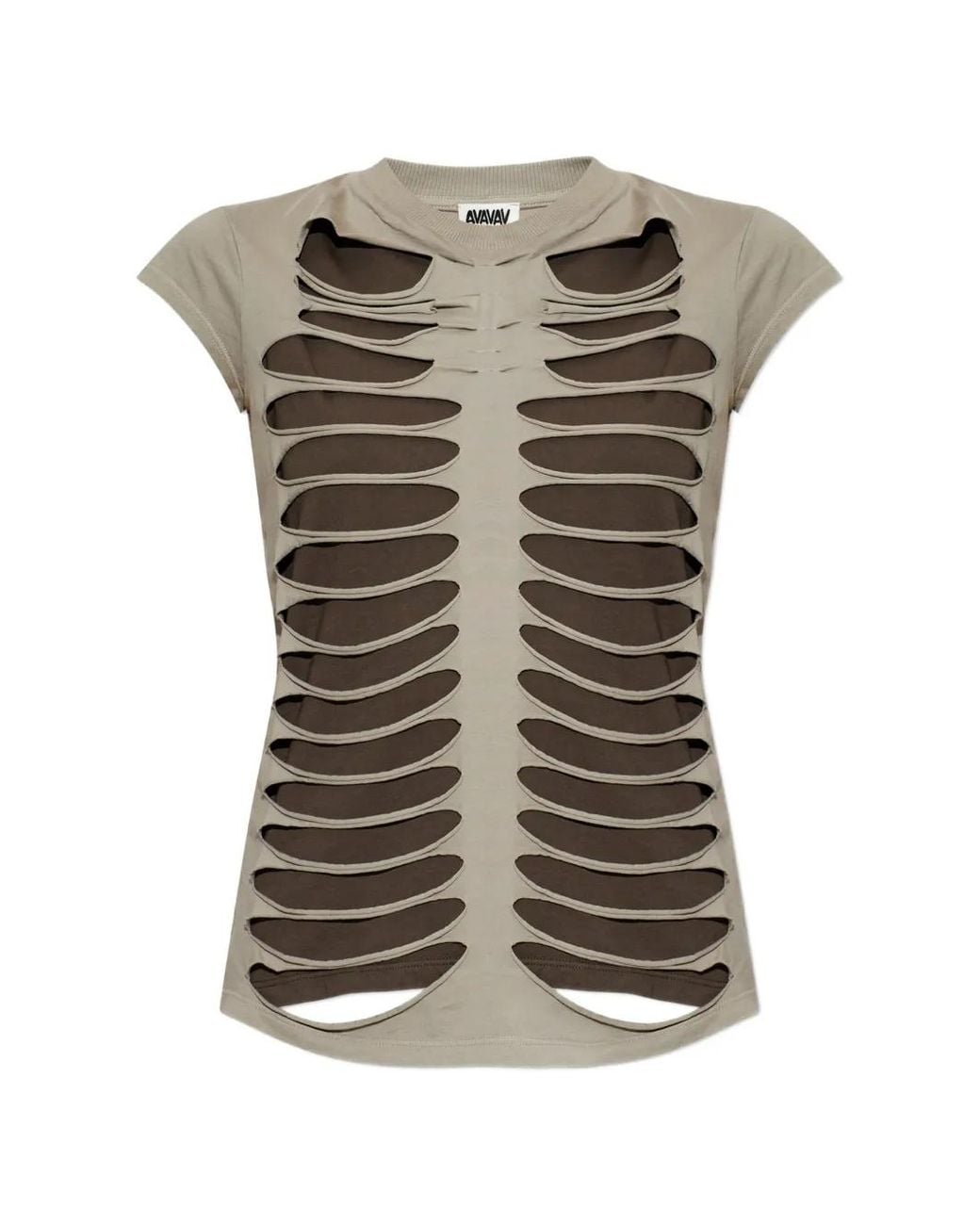 AVAVAV Gray Slit-Detail T-Shirt