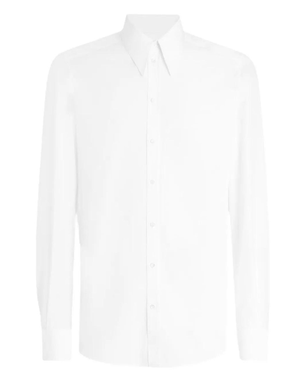 Dolce & Gabbana White Long-Sleeve Button-Up Shirt for men