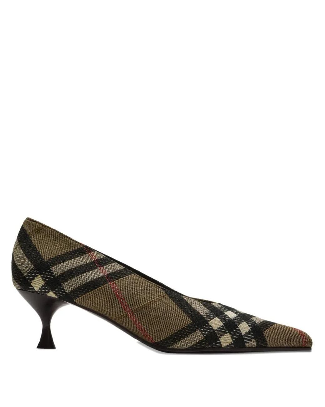 Burberry Brown Check Cameo Pointed-Toe Pumps