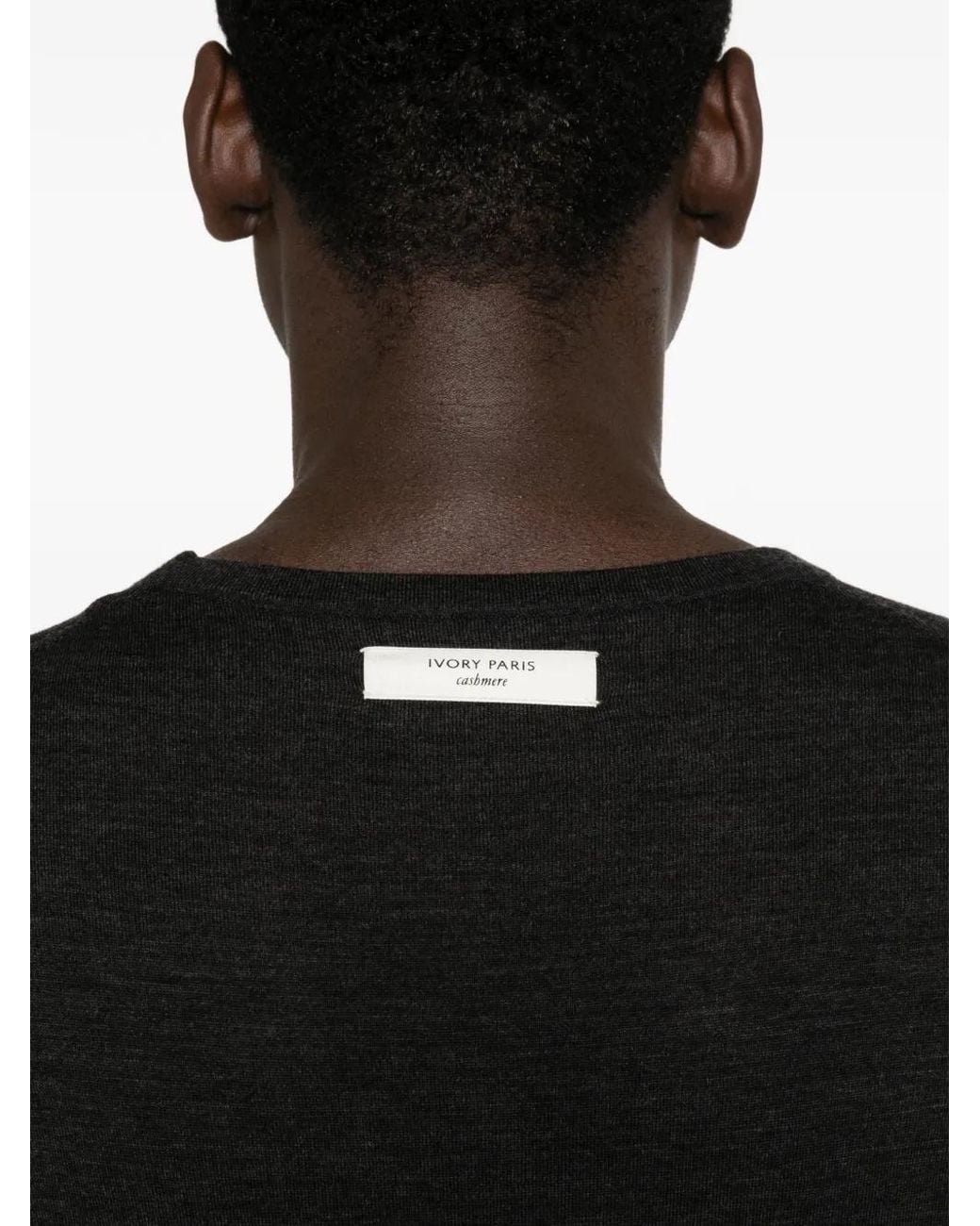 IVORY PARIS Black Pull À Col Rond for men