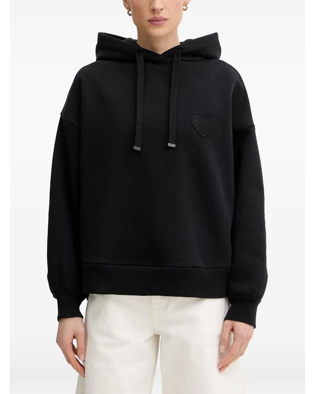 AllSaints Black Heart-Patch Hoodie