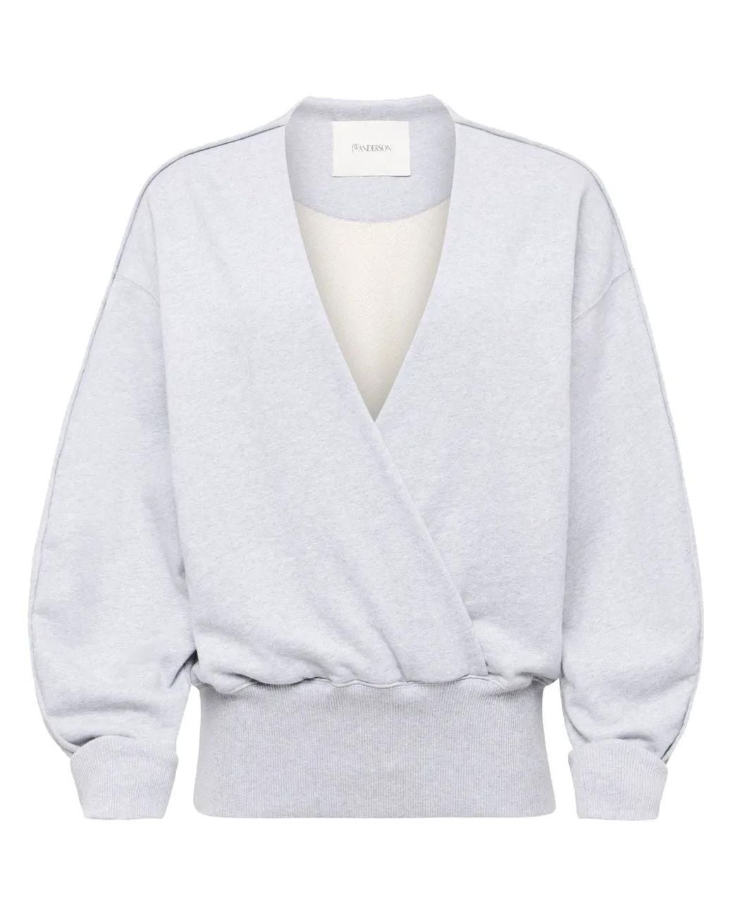 J.W. Anderson White Rounded Wrap-Front Sweatshirt