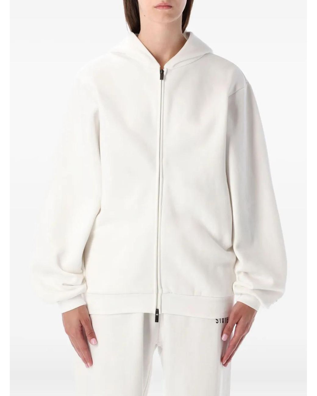 Fear Of God White Zip-Up Hoodie