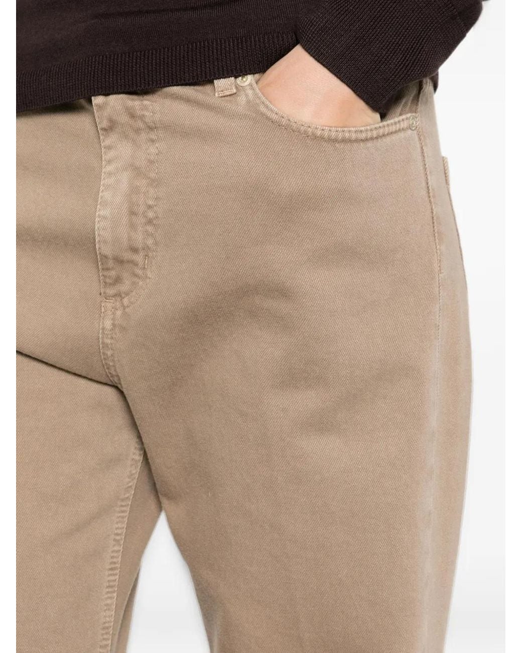 Seafarer Natural Logo-Patch Straight-Leg Jeans