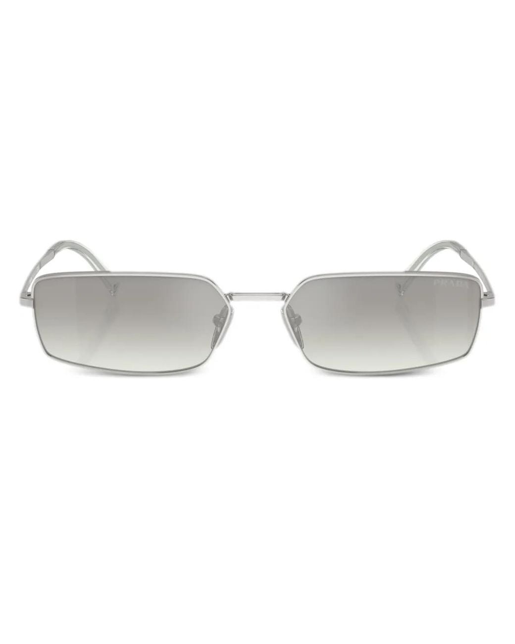 Prada Gray Prada Pr A60S Rectangle Sunglasses