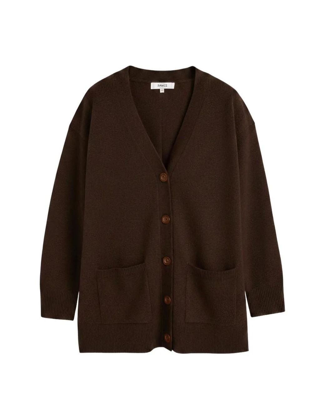 Chinti & Parker Brown Basics Button-Fastening V-Neck Cardigan
