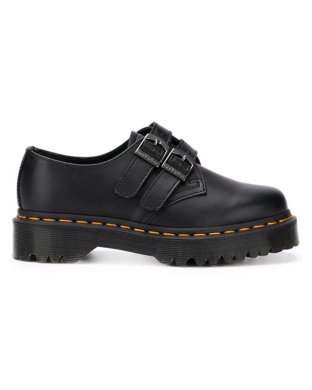 Dr. Martens Double Buckle Shoes in Black | Lyst
