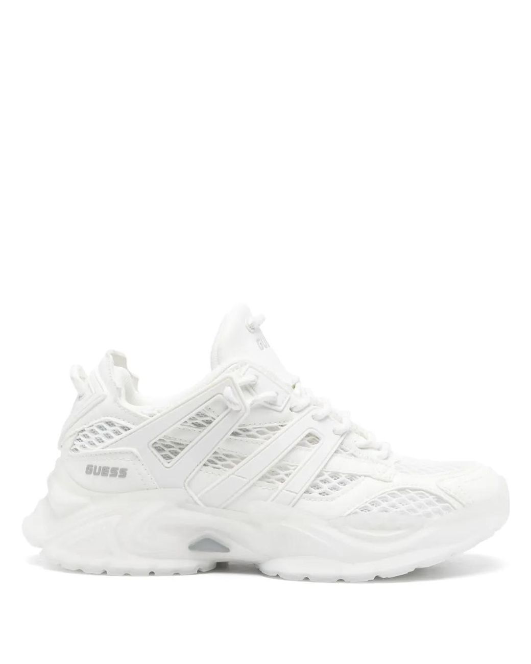 Guess White Mesh Sneakers