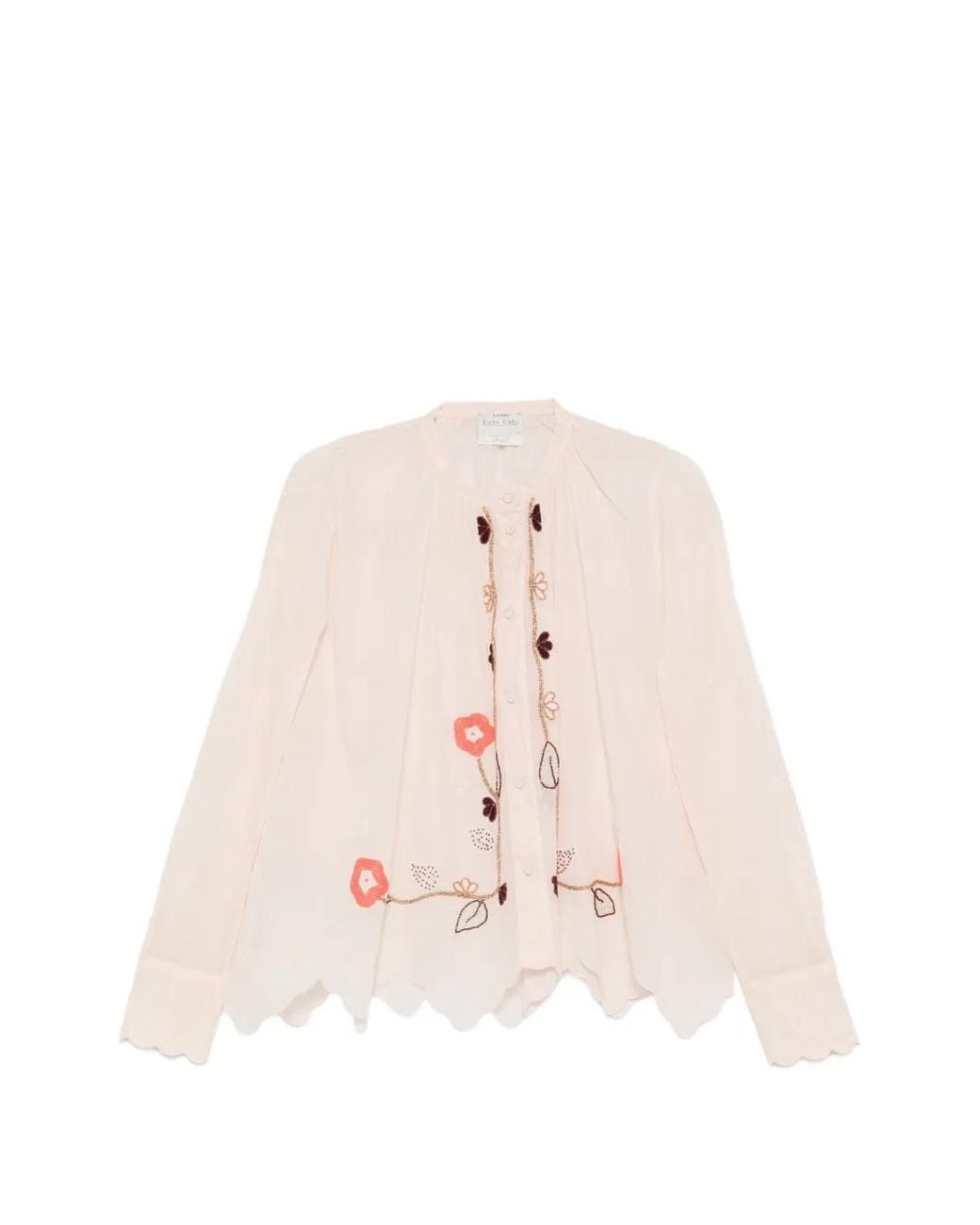 Forte_forte Pink Scalloped-Hem Shirt
