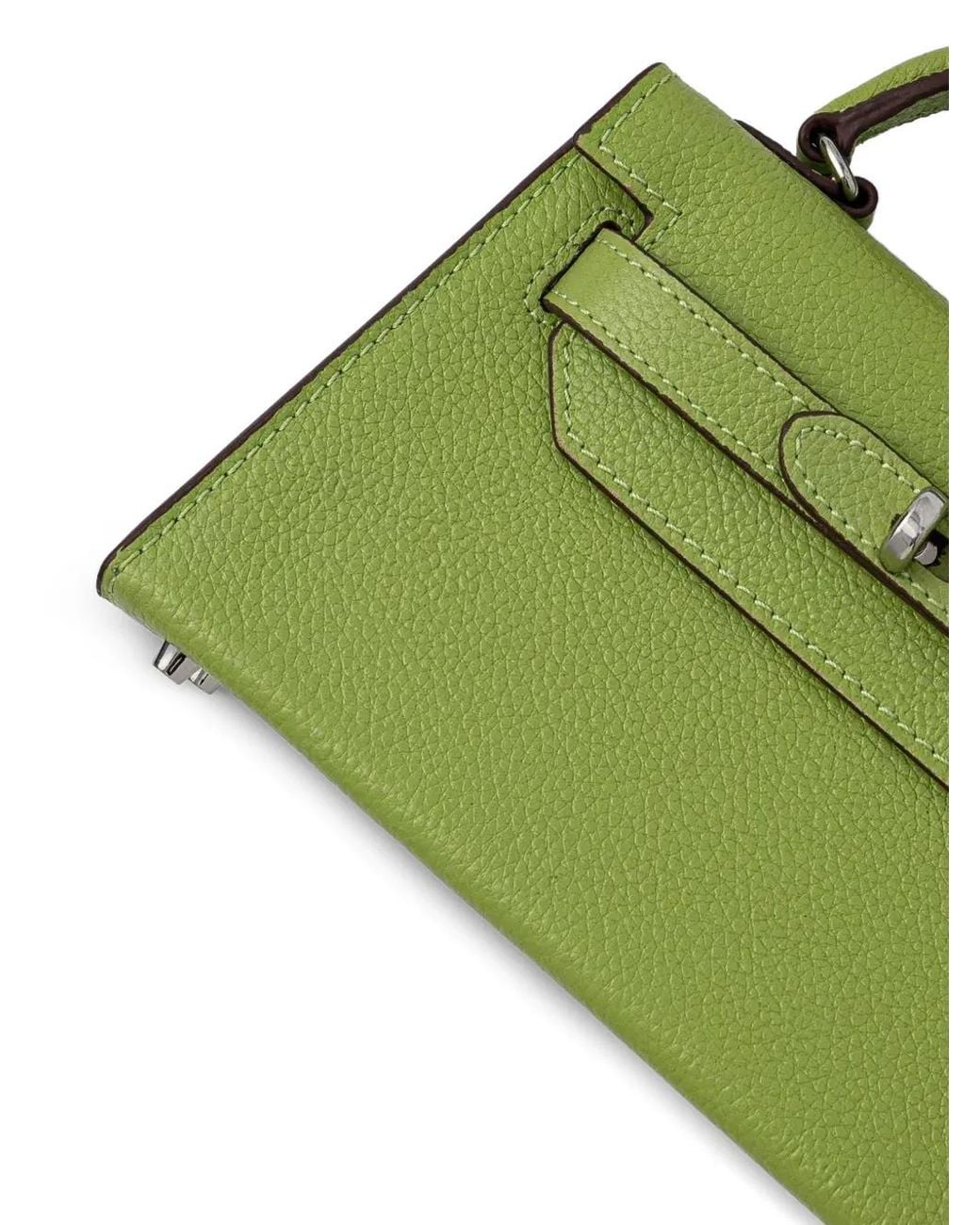 Silvian Heach Green Sanitá Grainy-Texture Tote Bag