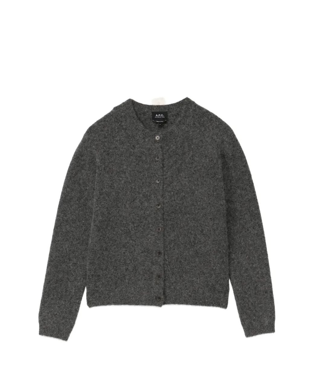 A.P.C. Gray Button-Up Cardigan