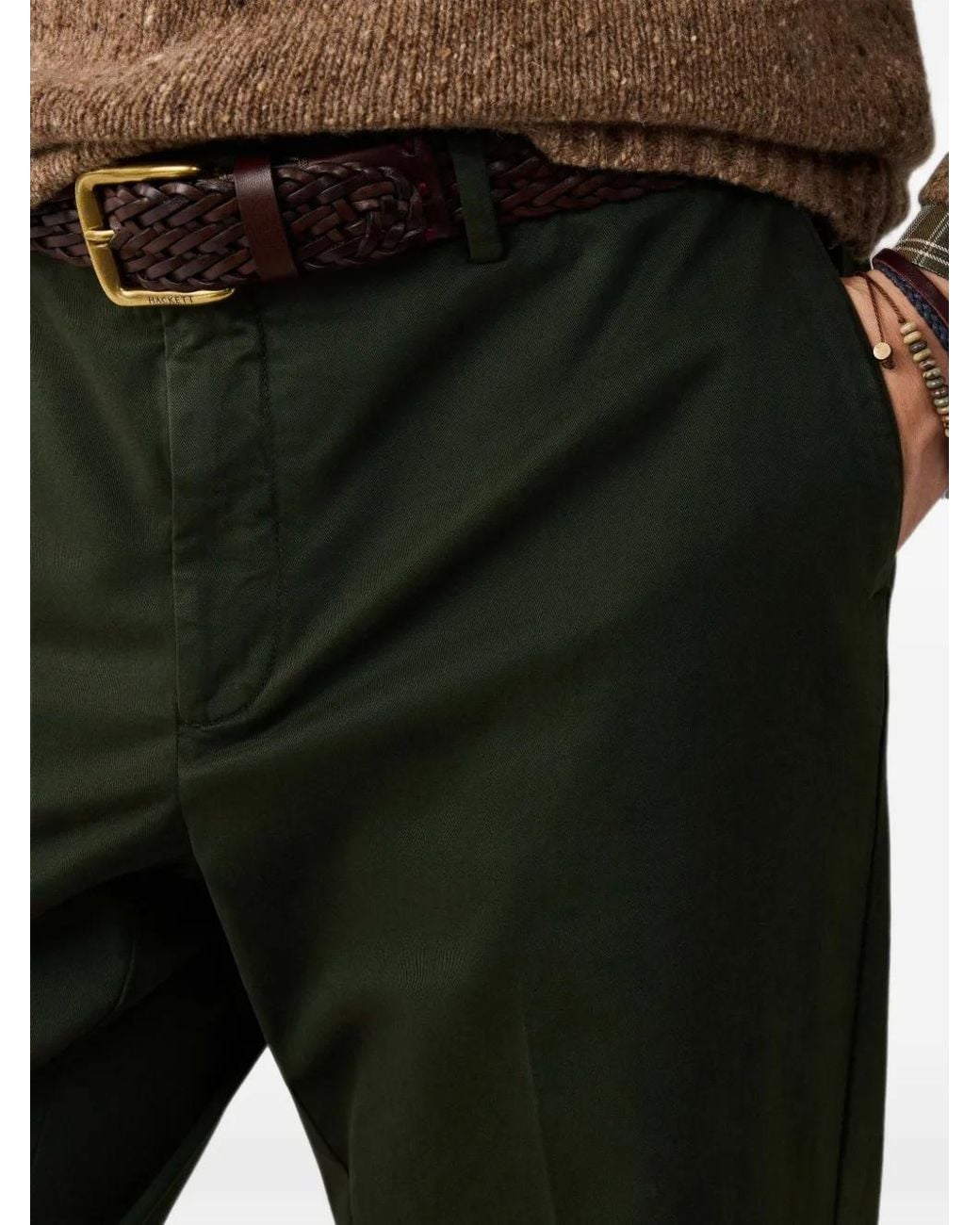 Hackett Green Sanderson Tailored-Fit Chino Trousers for men