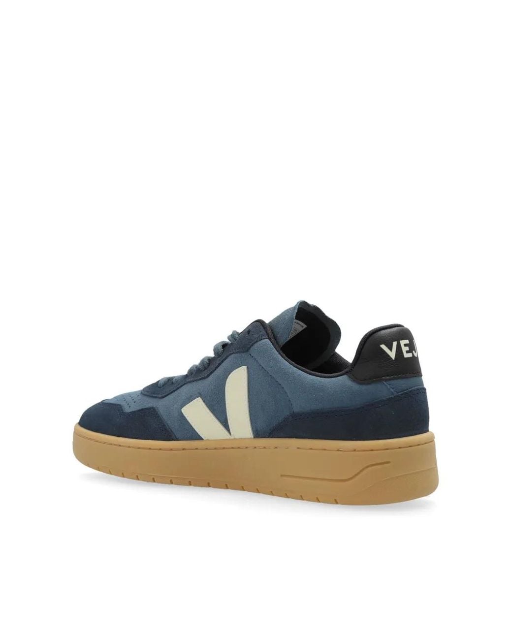 Veja Blue V-90 Suede Low-Top Sneakers
