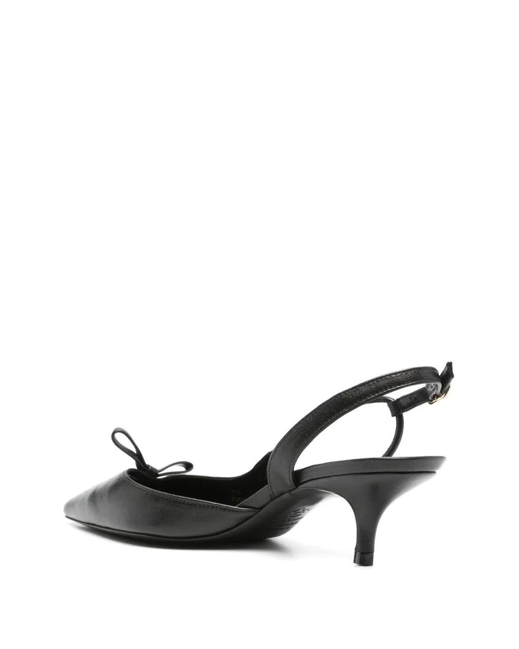 Stuart Weitzman Black Tully 50Mm Slingback Pumps
