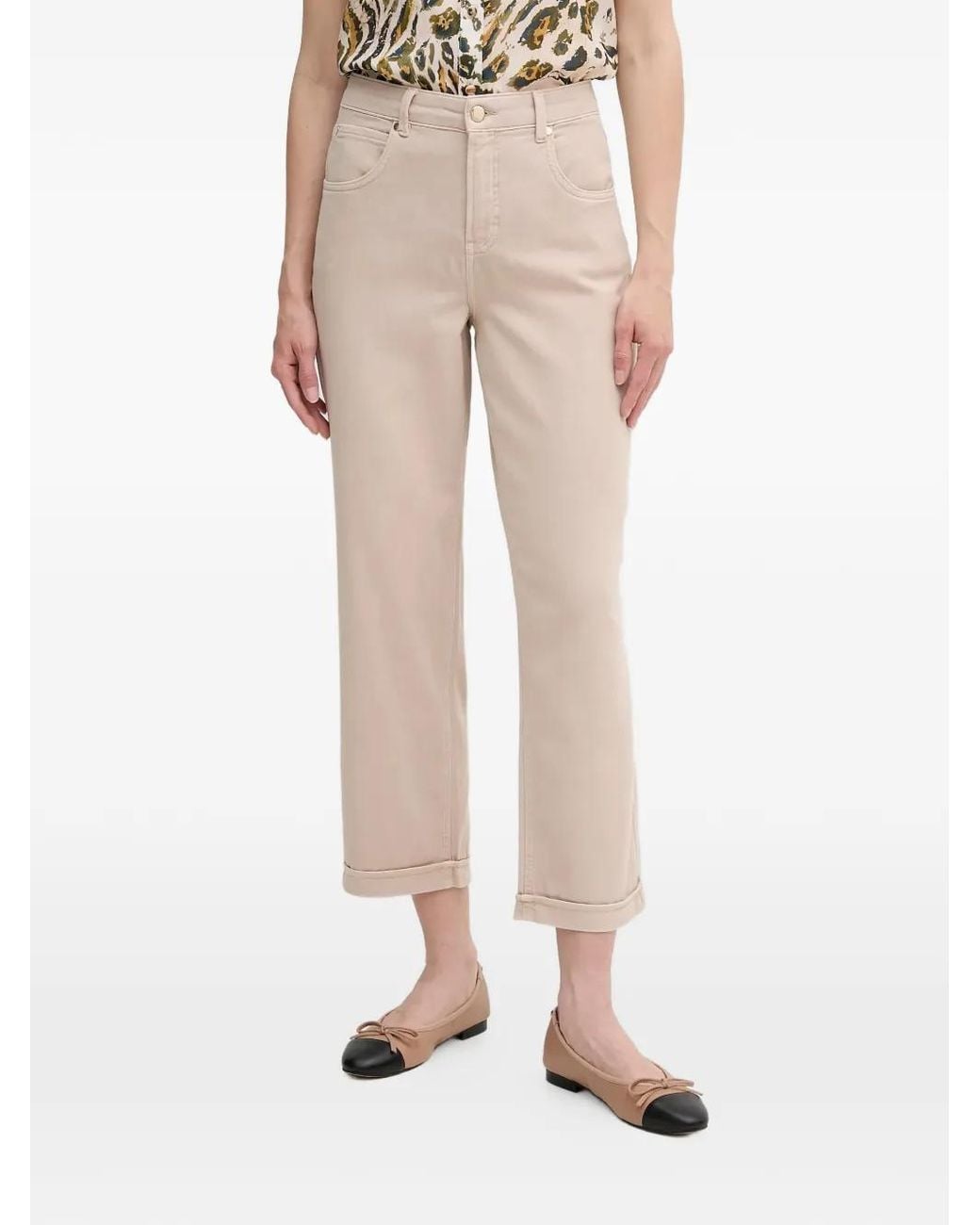 MARC AUREL Natural Cuffed Trousers