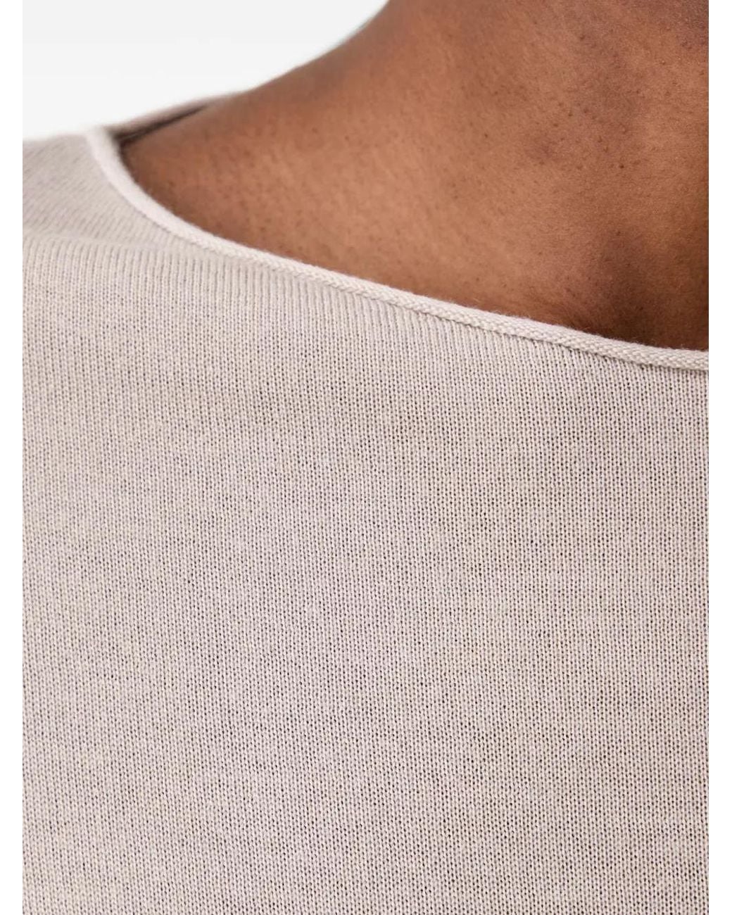 Marc O' Polo White Haut En Maille À Col Bateau