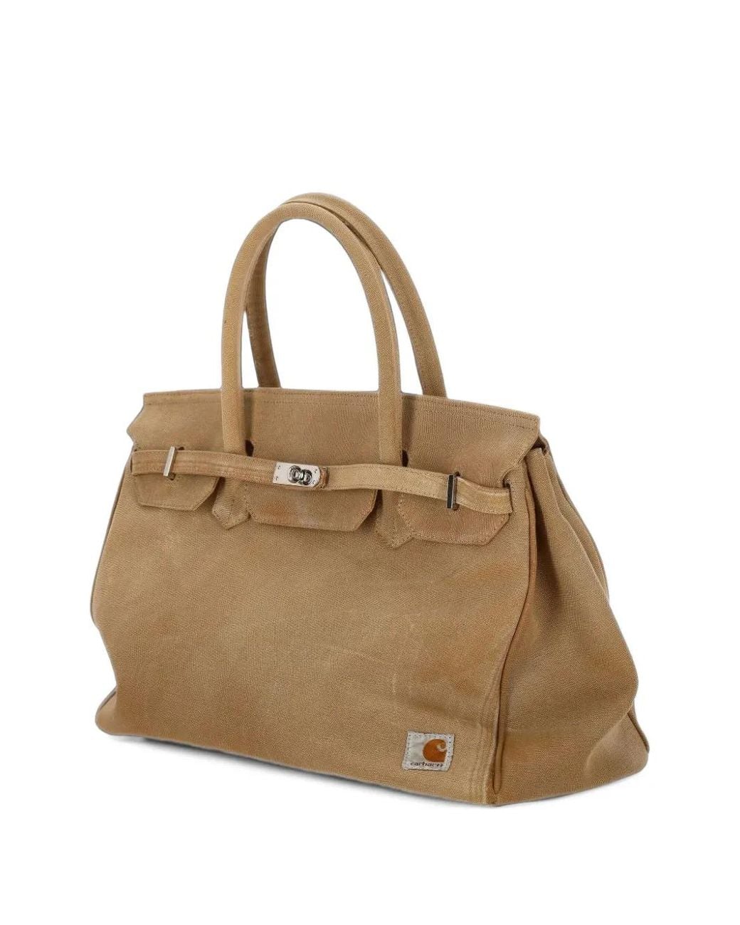 ANOTHER CHANCE Natural Logo-Patch Canvas Tote Bag