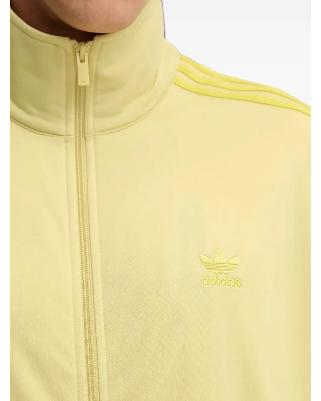 Adidas Yellow Adicolor Firebird Zip-Up Sweatshirt for men